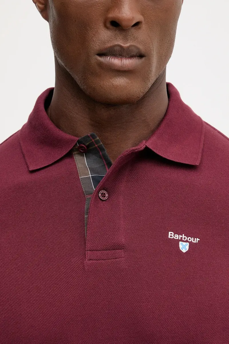 polo in cotone Tartan Pique Polo colore verde con applicazione MML0012 Granata miniatura 5