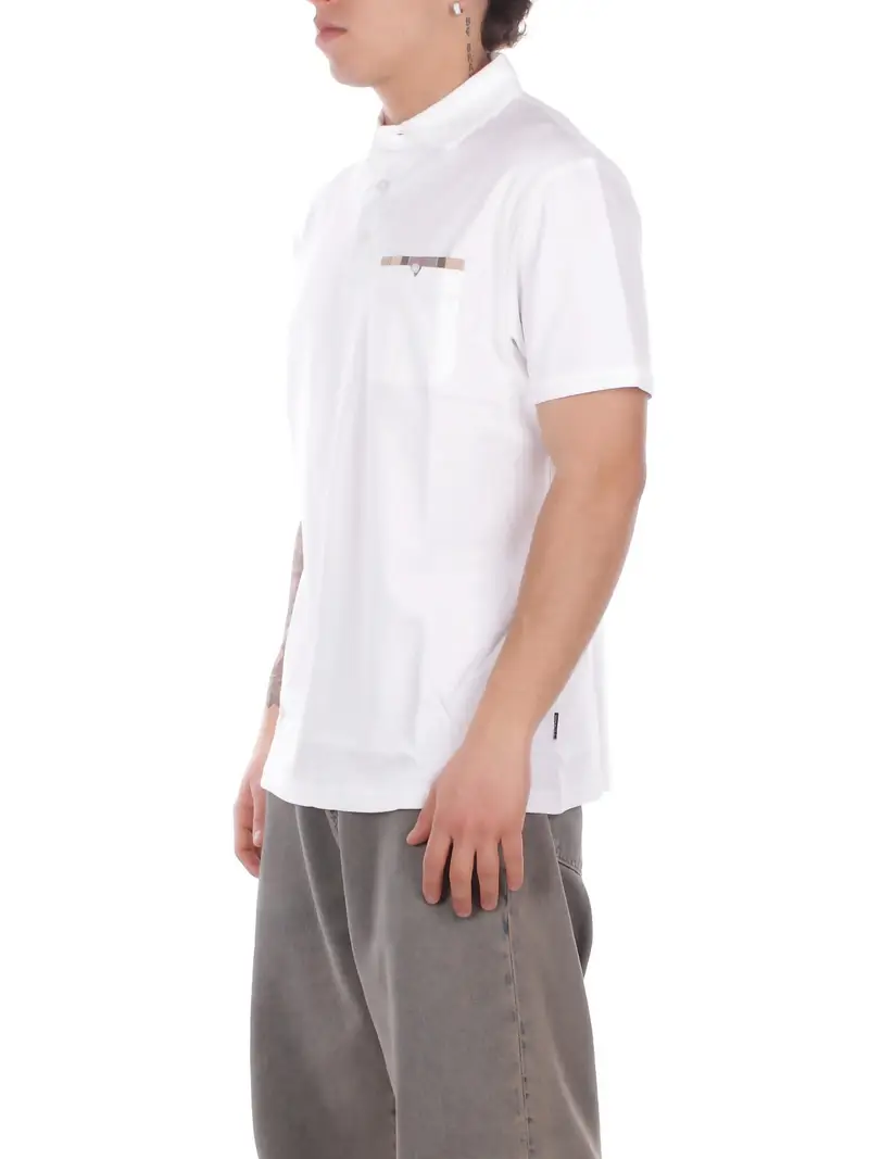 Polo Uomo BARBOUR White Premium corpatch tailored polo miniatura 2