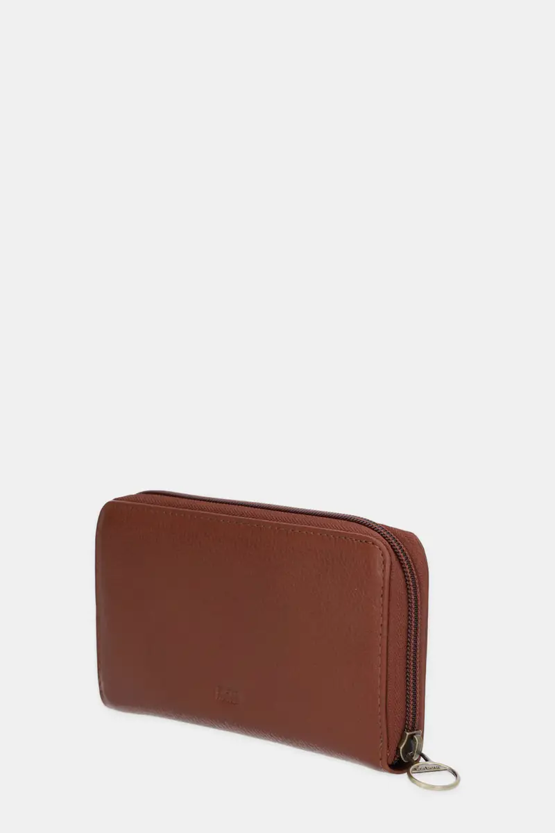 portafoglio in pelle donna colore marrone LLG0038 miniatura 2