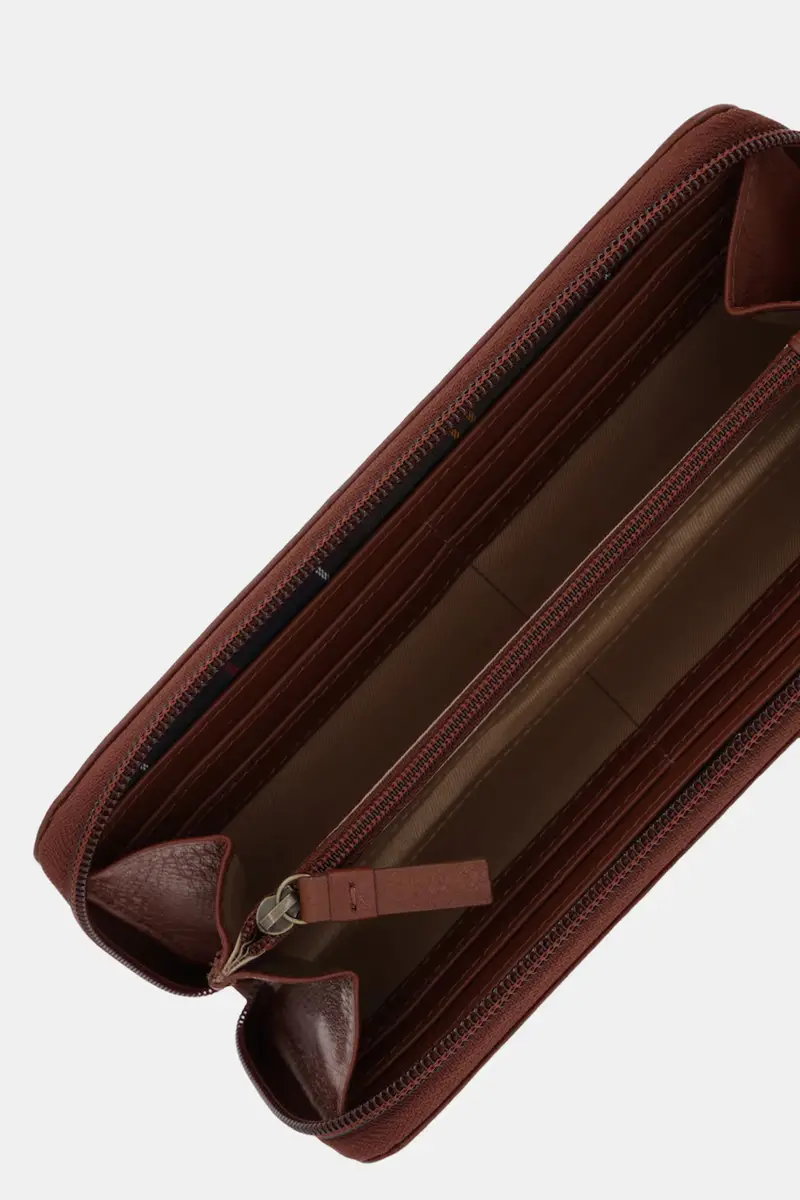 portafoglio in pelle donna colore marrone LLG0038 miniatura 3