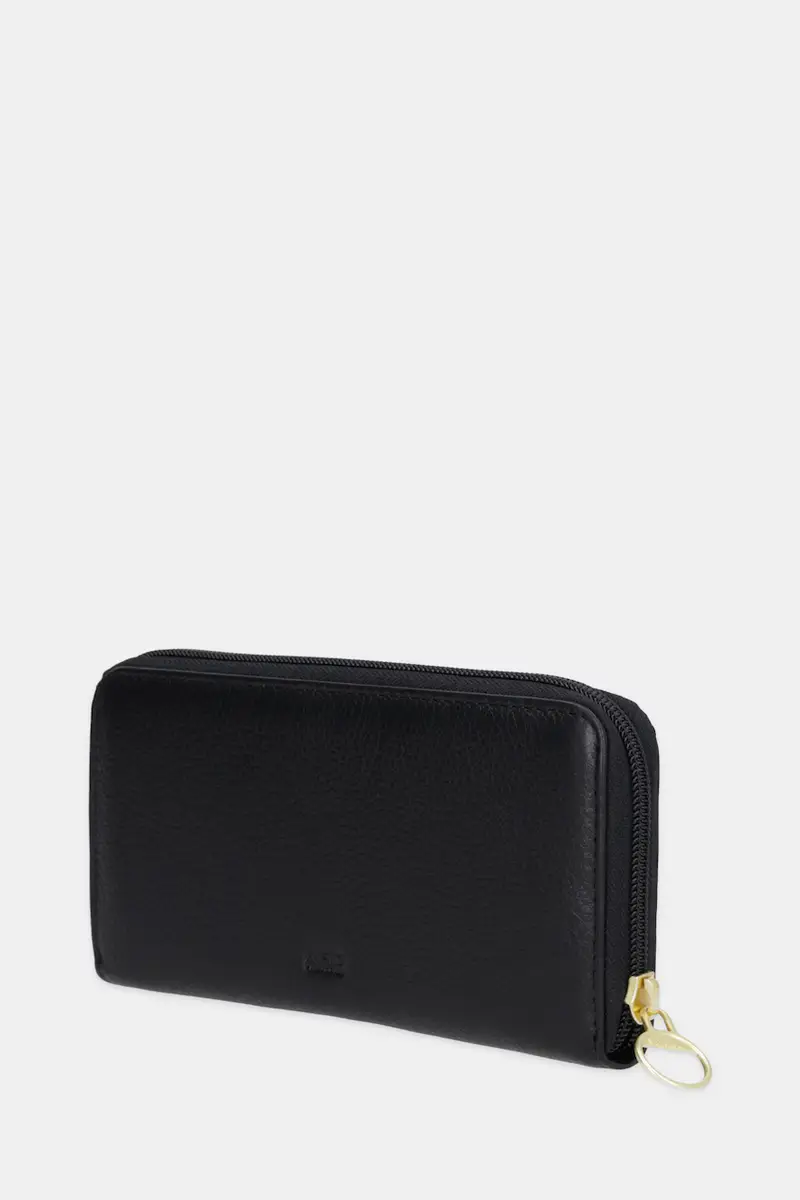 portafoglio in pelle donna colore nero LLG0038 miniatura 2