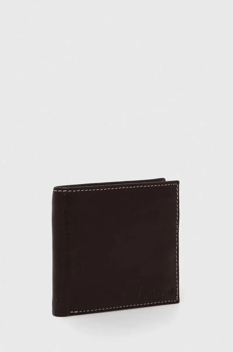 portafoglio in pelle uomo Marrone miniatura 2