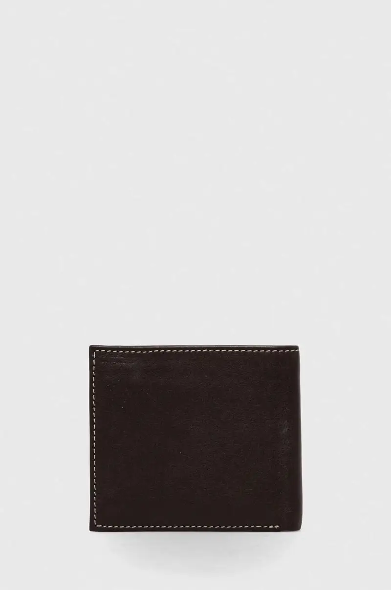 portafoglio in pelle uomo Marrone miniatura 3
