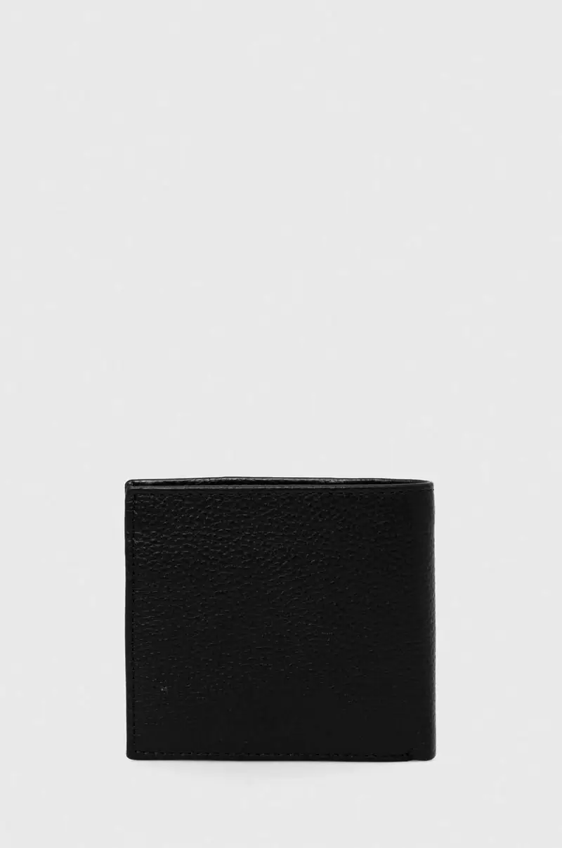 portafoglio in pelle uomo Nero miniatura 3