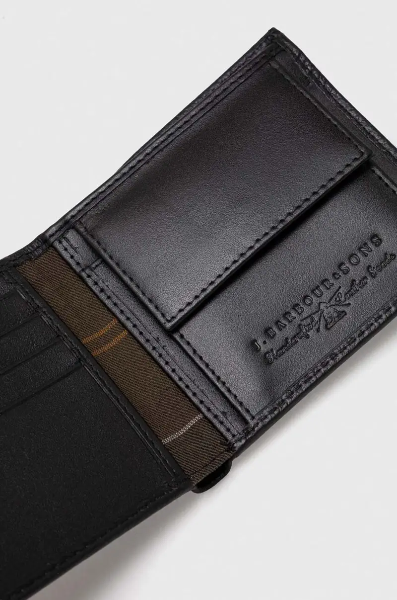 portafoglio in pelle uomo Nero miniatura 4