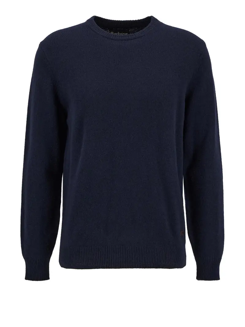 pullover barbour essential crew da uomo - blu