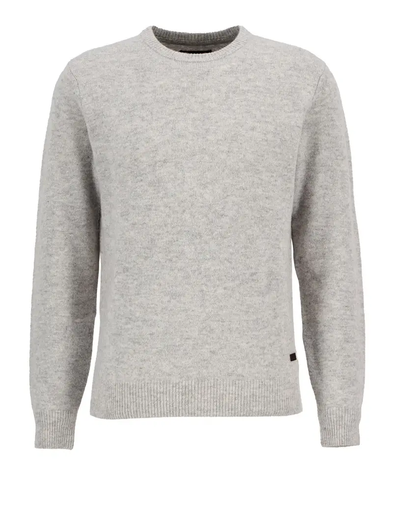 pullover barbour essential crew da uomo - grigio