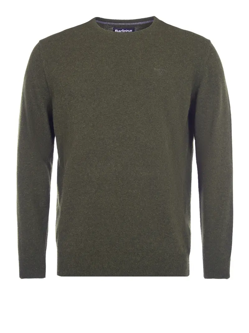 pullover barbour essential crew da uomo - verde