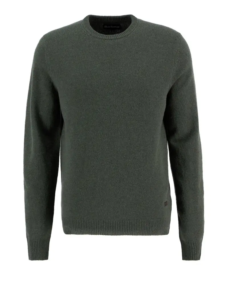 pullover barbour essential crew da uomo - verde