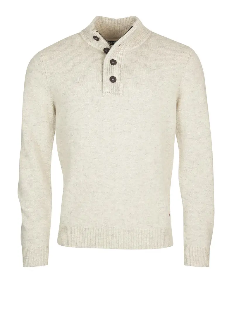 pullover barbour essential patch da uomo - bianco