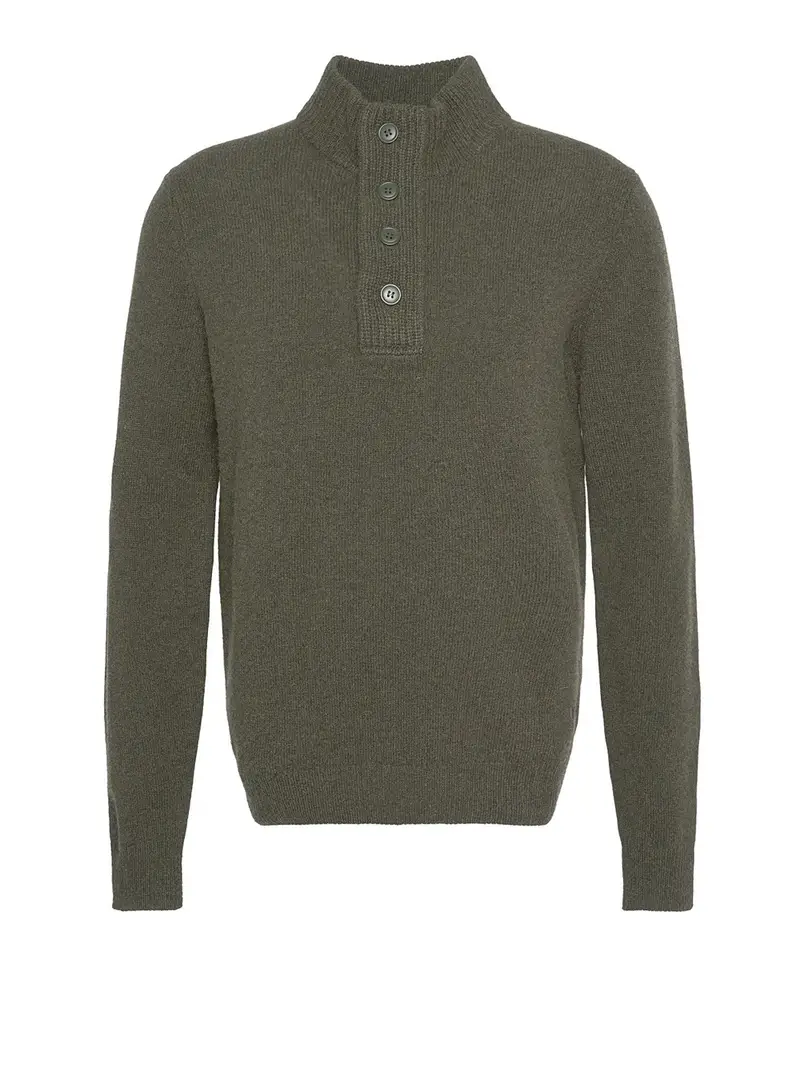 pullover barbour essential patch da uomo - verde