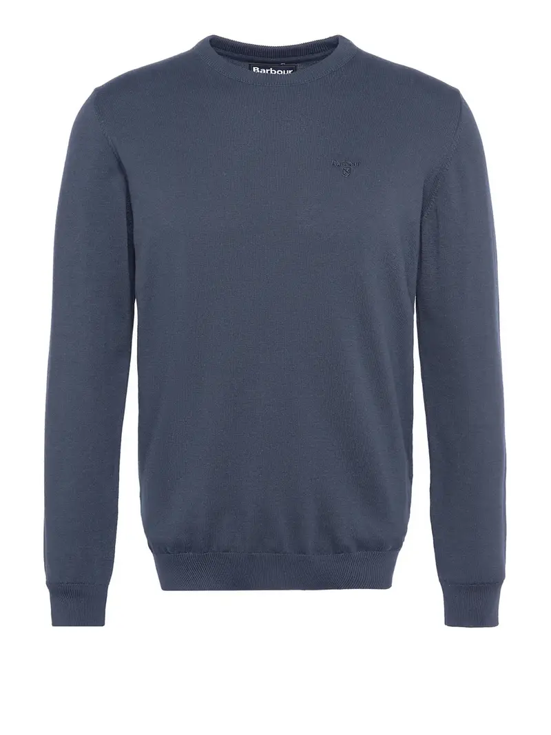 pullover barbour pima cotton da uomo - blu