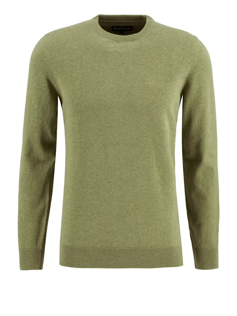 pullover barbour pima cotton da uomo - verde
