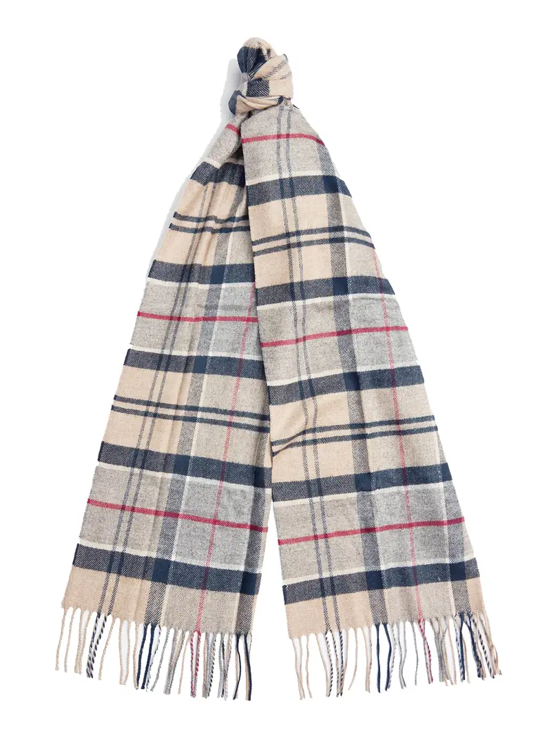 sciarpa barbour yaxley tartan unisex - avorio
