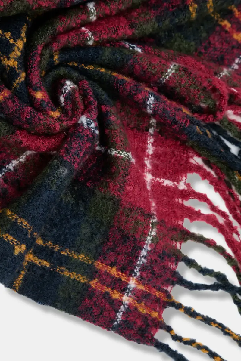 sciarpa e capello colore beige LGS0077 Blu navy miniatura 5