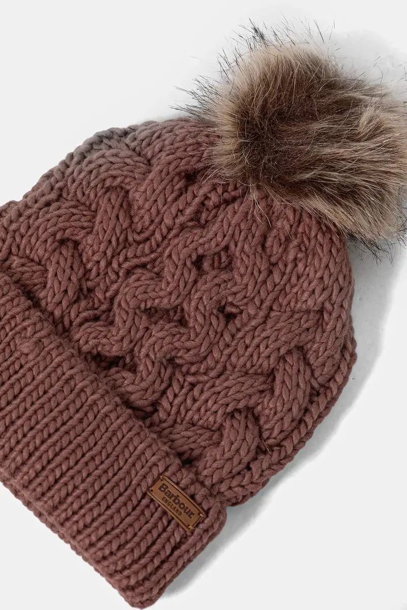 sciarpa e capello colore beige Rosa miniatura 5