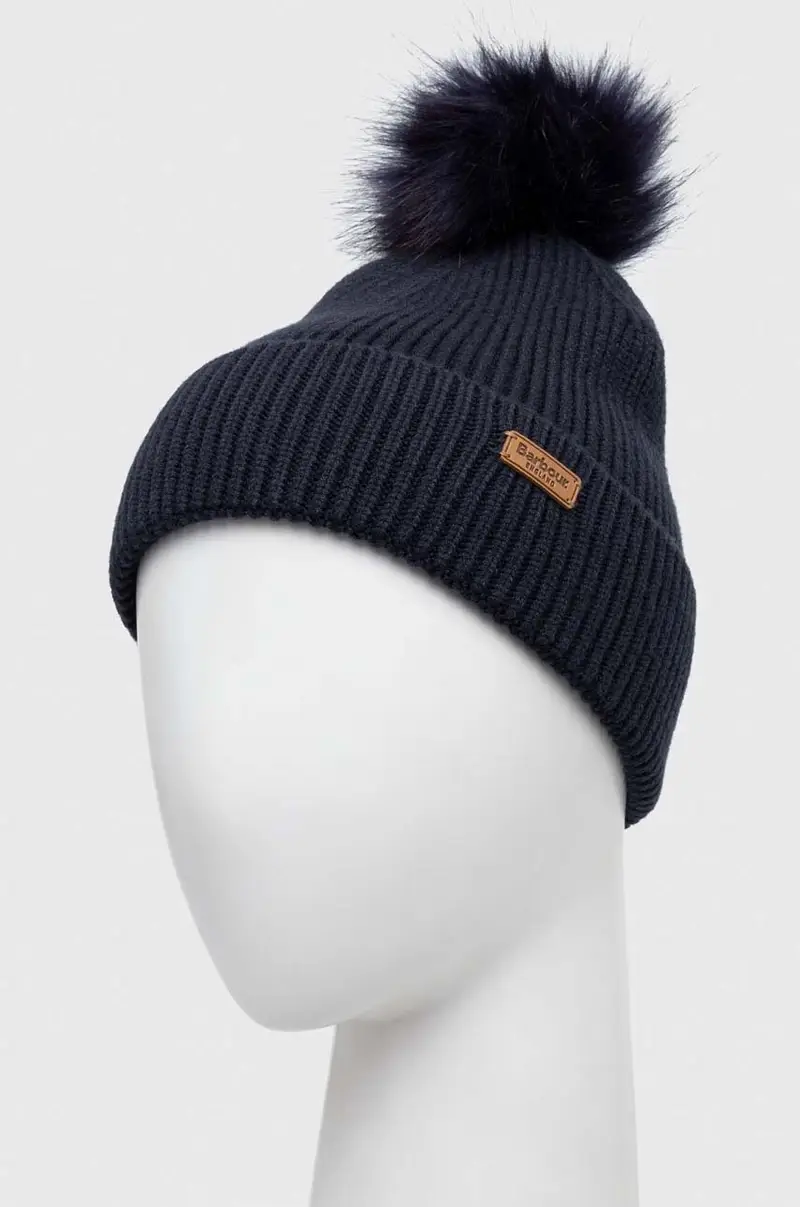 sciarpa e capello colore blu navy LGS0054 miniatura 4