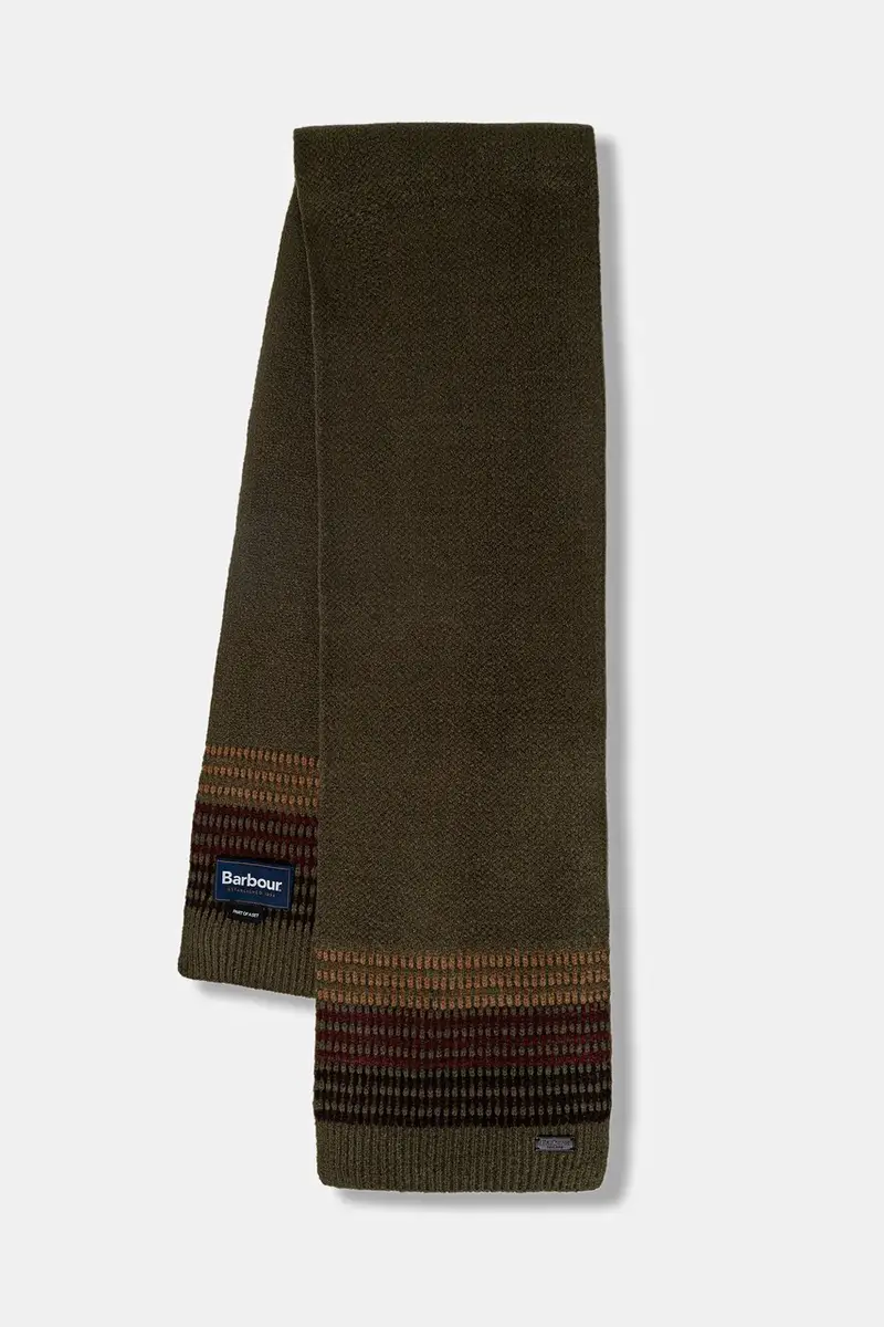 sciarpa e capello colore blu navy MGS0089 Verde miniatura 3