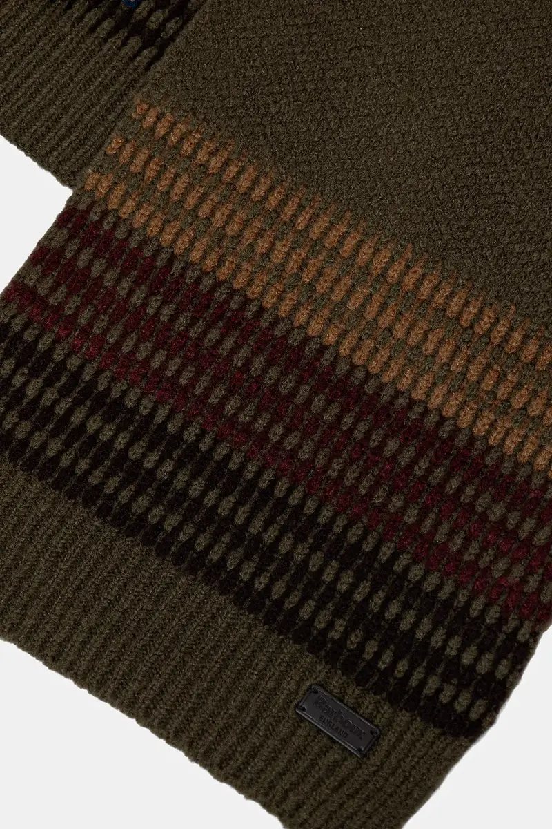 sciarpa e capello colore blu navy MGS0089 Verde miniatura 4