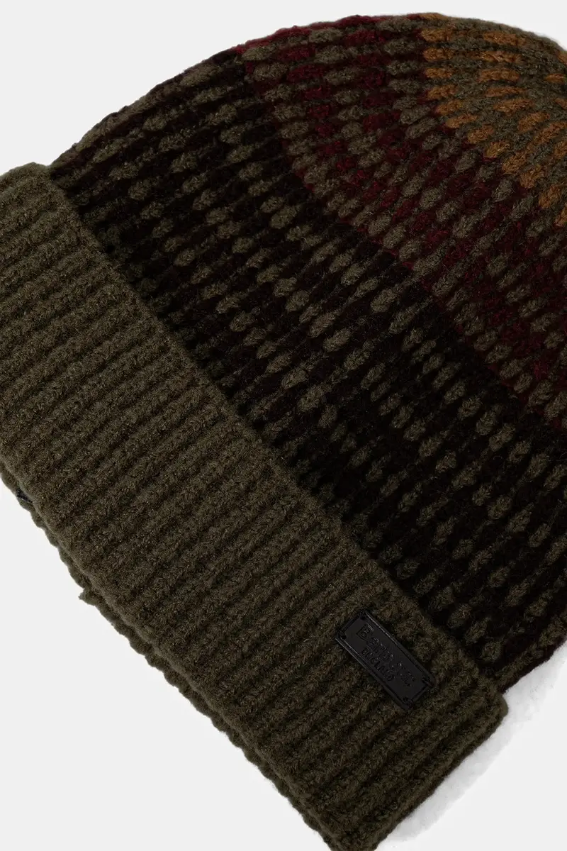 sciarpa e capello colore blu navy MGS0089 Verde miniatura 5