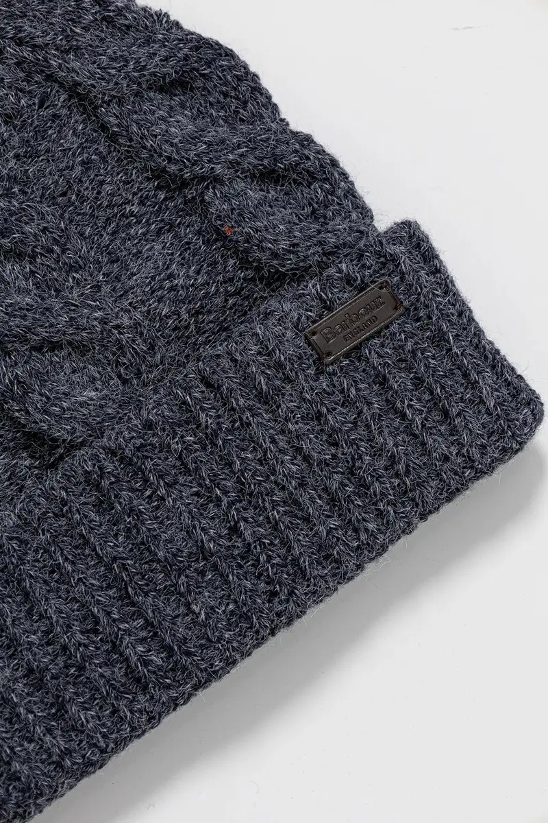 sciarpa e capello colore blu navy MGS0096 miniatura 4