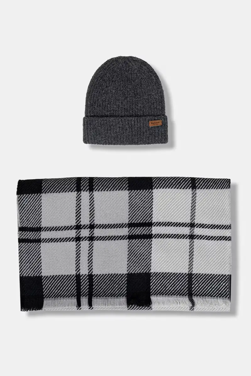 sciarpa e capello colore turchese LGS0094 Grigio