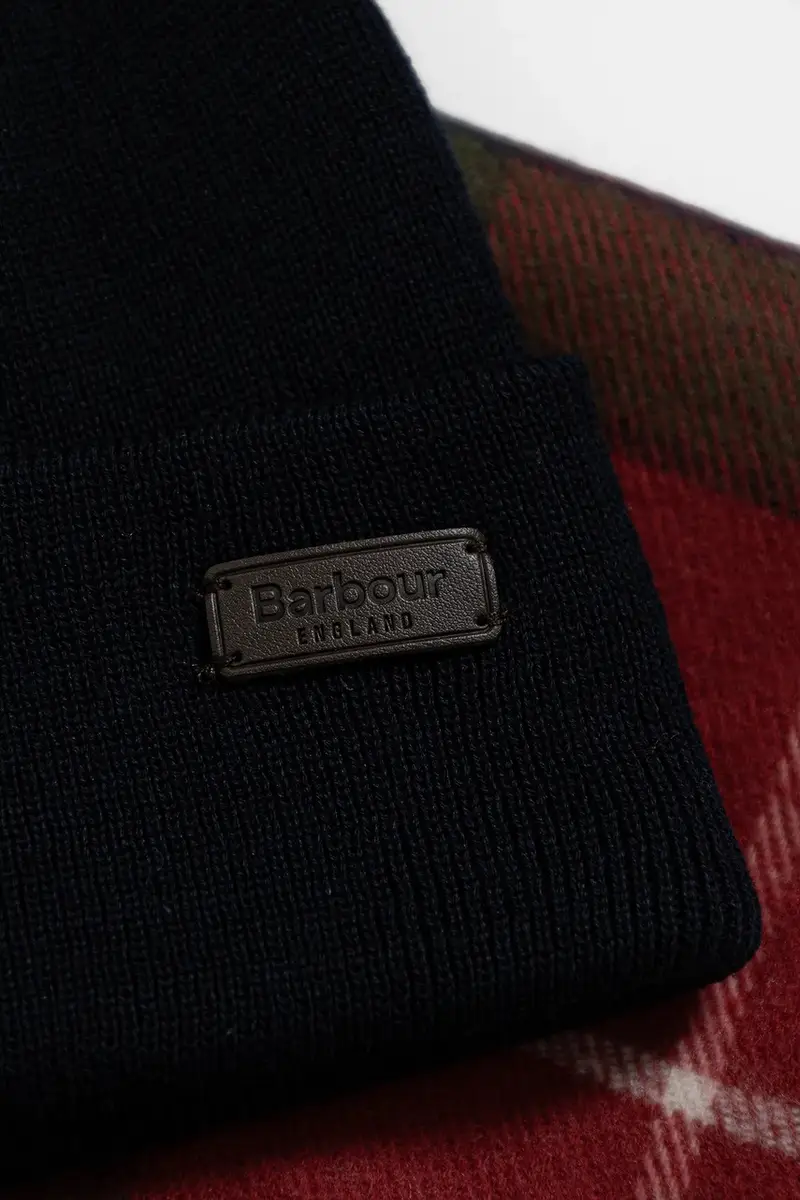 sciarpa e capello colore verde Blu navy miniatura 5