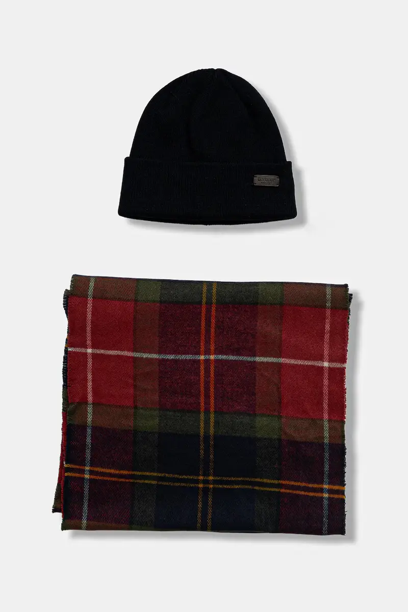 sciarpa e capello colore verde Blu navy