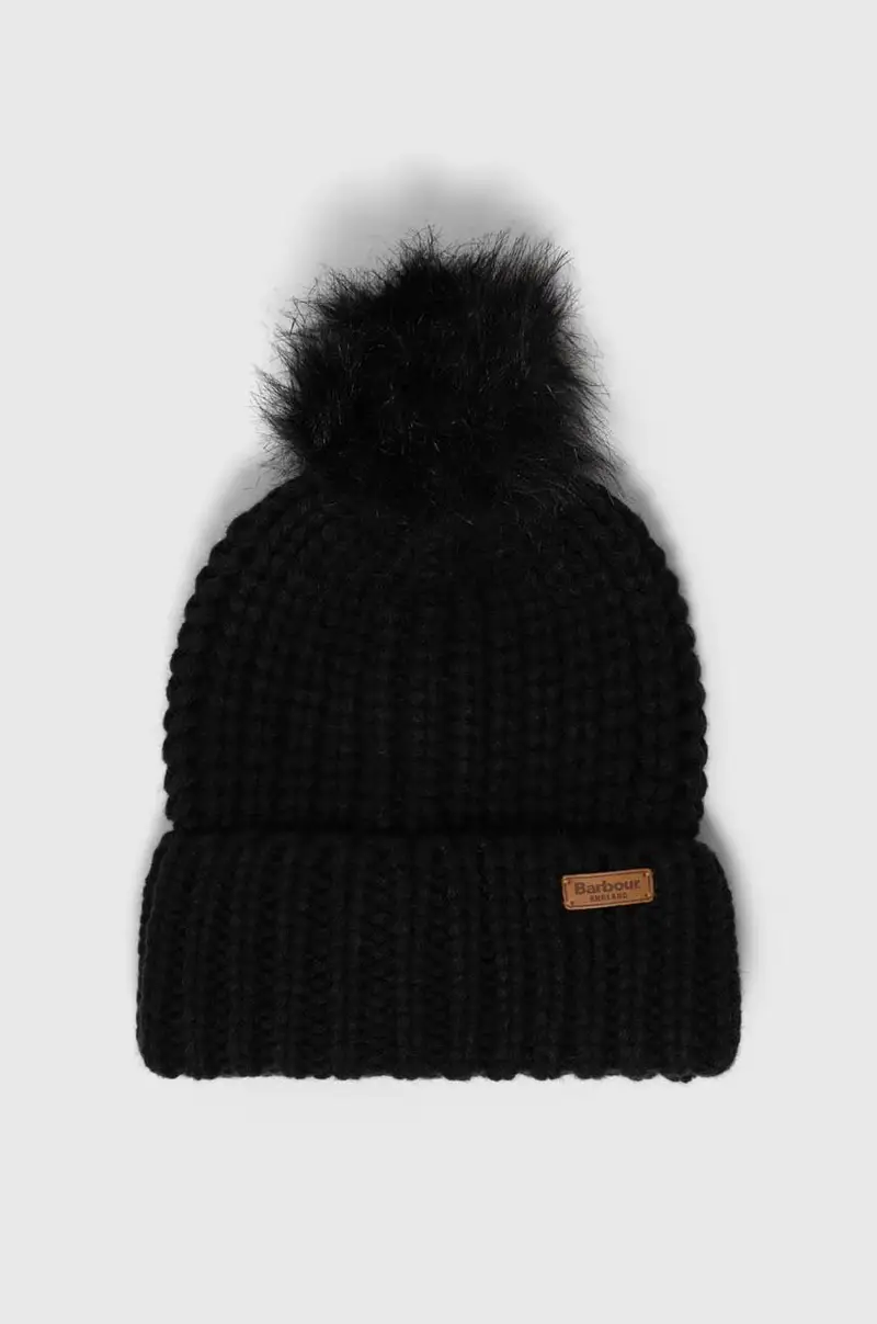 Barbour Maglia nera con sciarpa e cappello miniatura 2