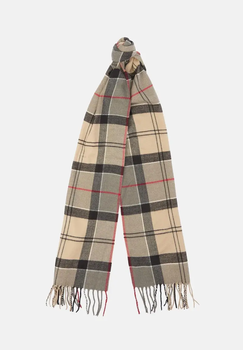 Sciarpa Galingale tartan panna per uomo e donna