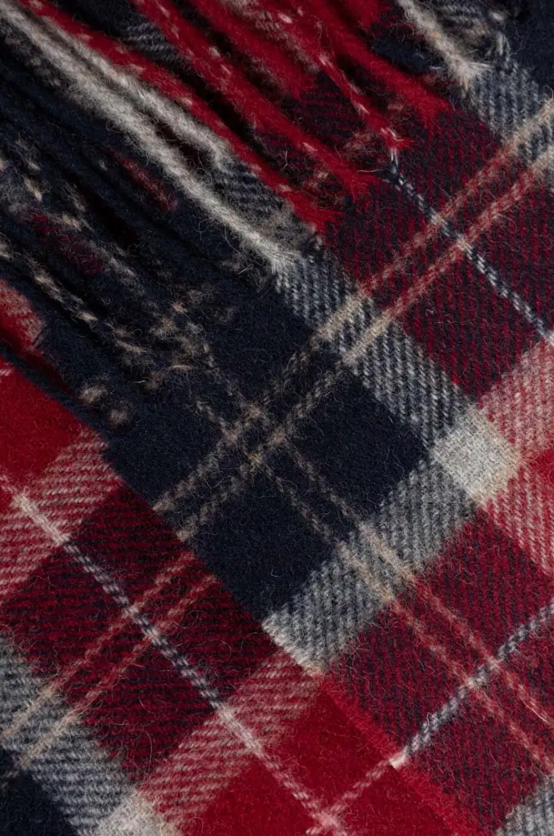 sciarpa in lana colore rosso miniatura 3