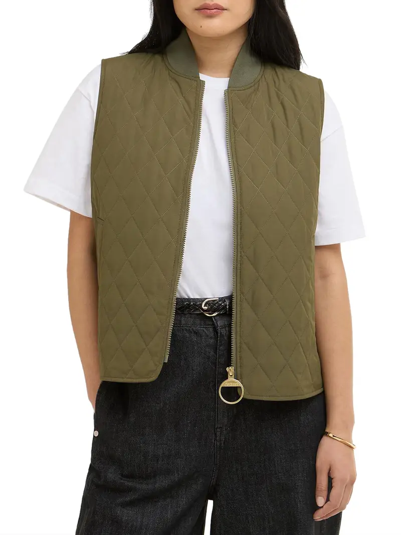 smanicato barbour avorio da donna - verde