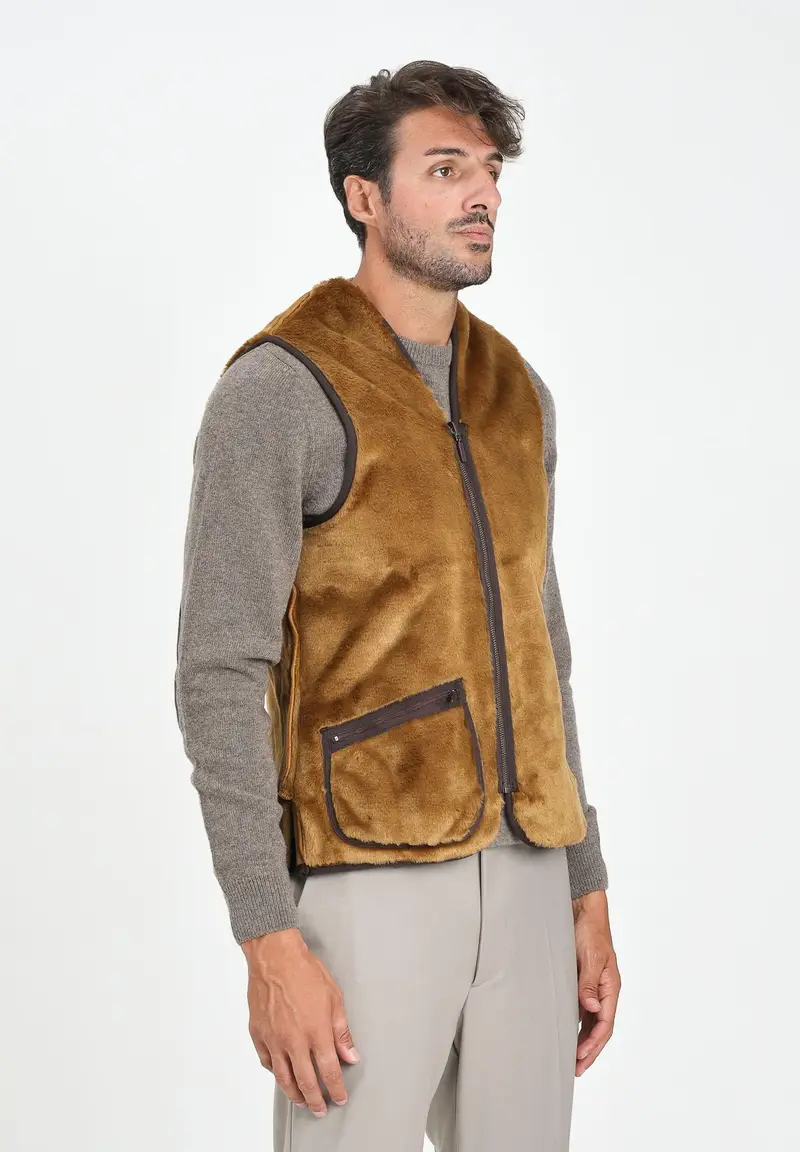 BARBOUR Smanicato marrone da uomo progettato per essere inserito all'interno delle giacche Bedale miniatura 3