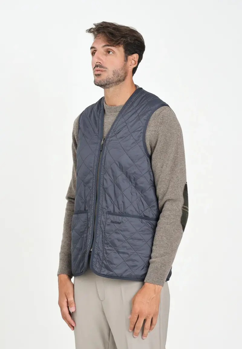 Smanicato Polarquilt blu da uomo da abbinare alla giacca Ashby