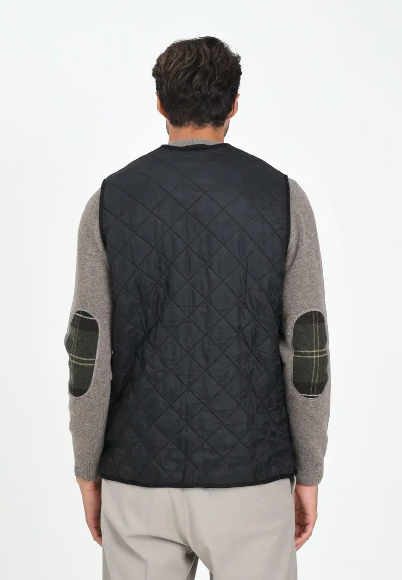 BARBOUR Smanicato Polarquilt nero da uomo da abbinare alla giacca Ashby miniatura 2