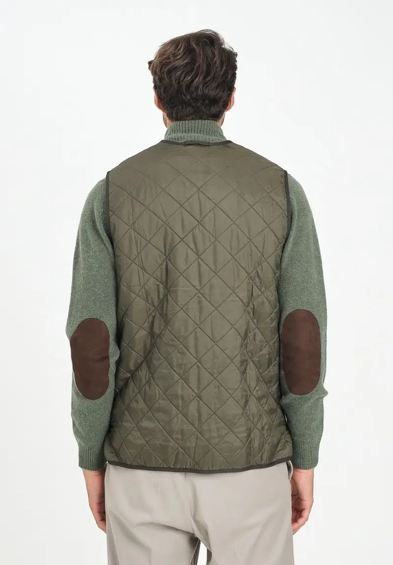 BARBOUR Smanicato Polarquilt verde da uomo da abbinare alla giacca Ashby miniatura 2