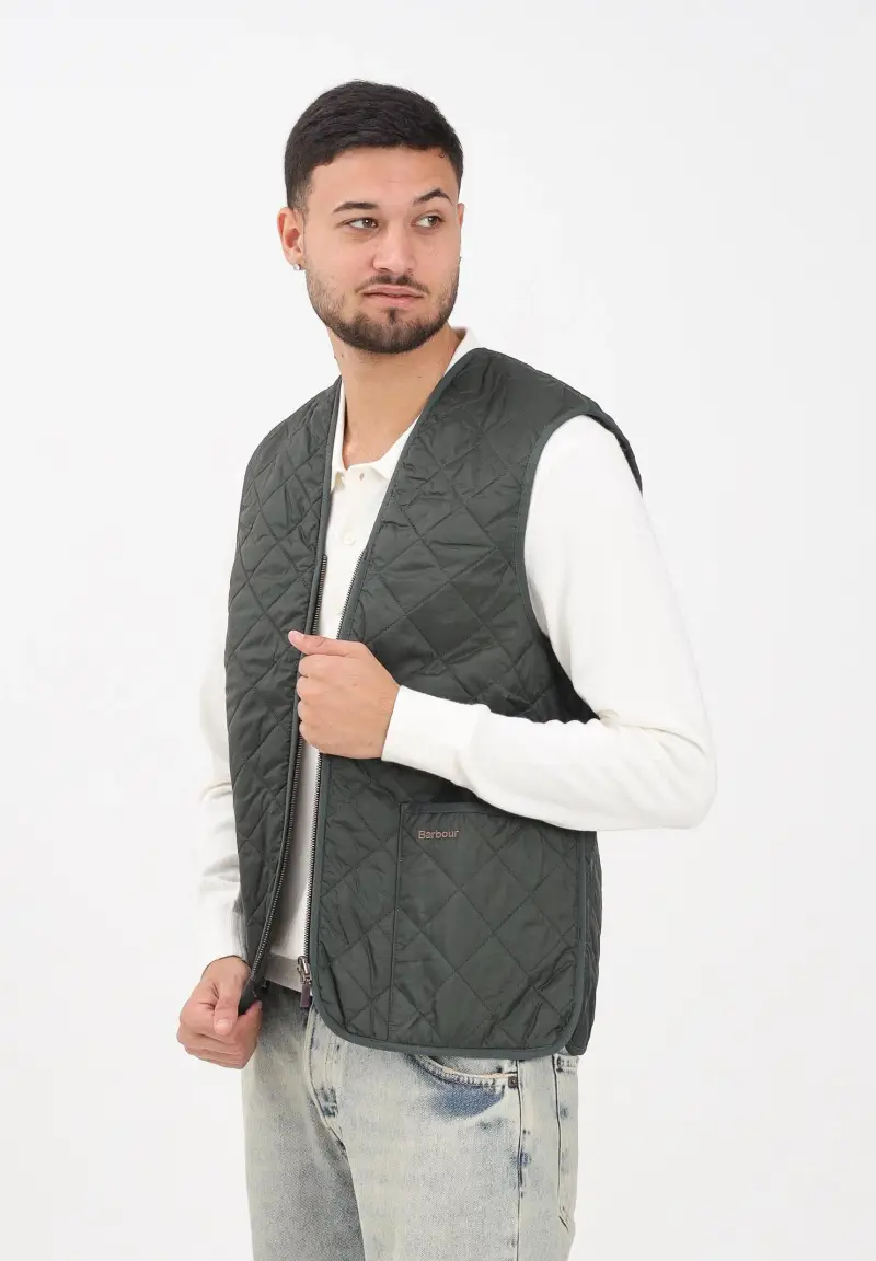 Smanicato verde da uomo compatibile come interno per il giubbotto Bedale miniatura 2