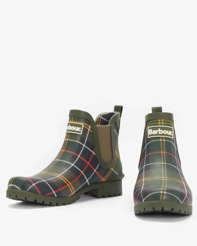 Stivaletto Wellington Wilton in tartan verde miniatura 2