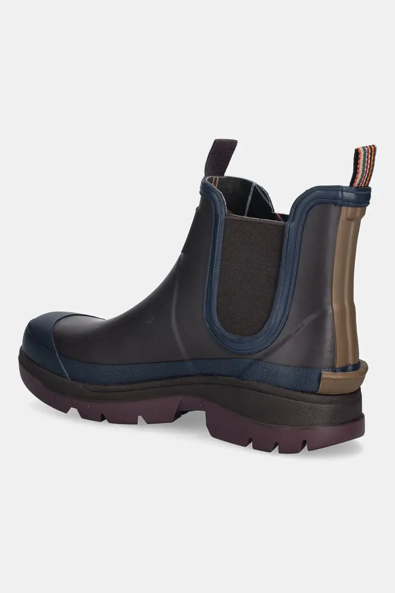 stivali di gomma x Paul Smith Chelsea Welly uomo colore marrone MRF0048RU71 miniatura 3