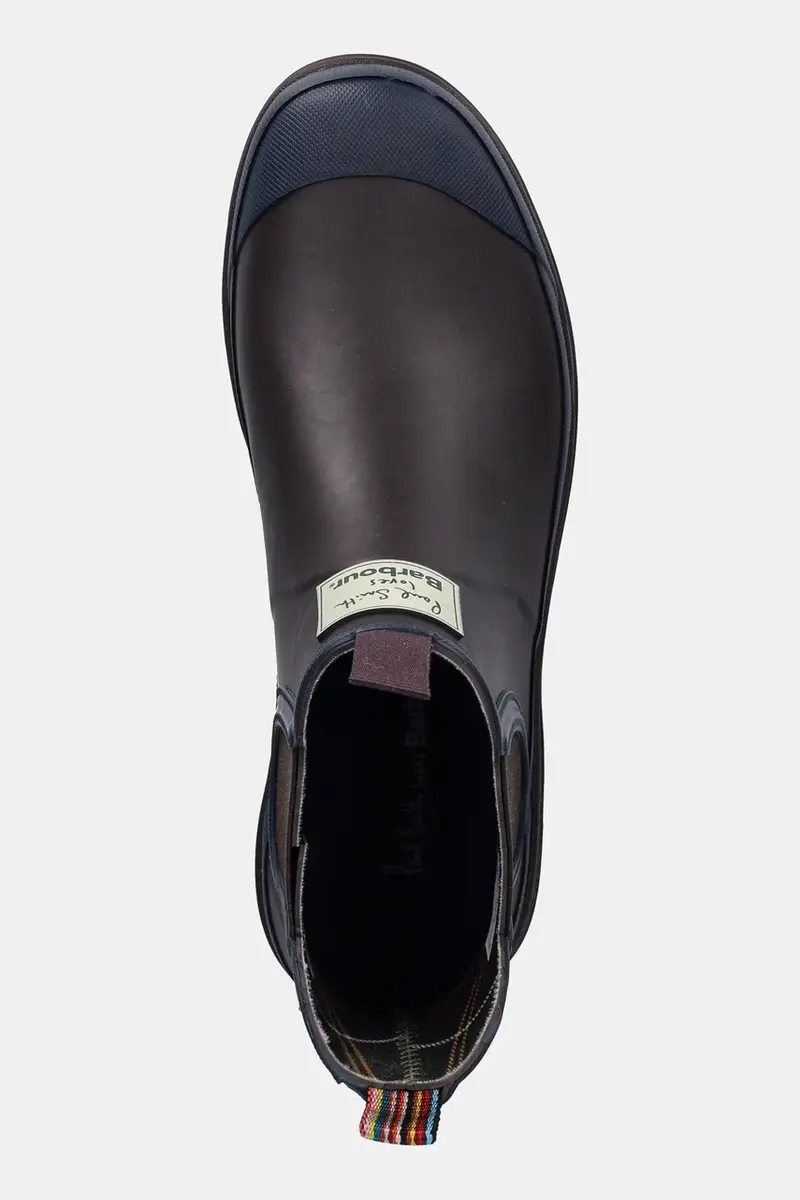 stivali di gomma x Paul Smith Chelsea Welly uomo colore marrone MRF0048RU71 miniatura 4
