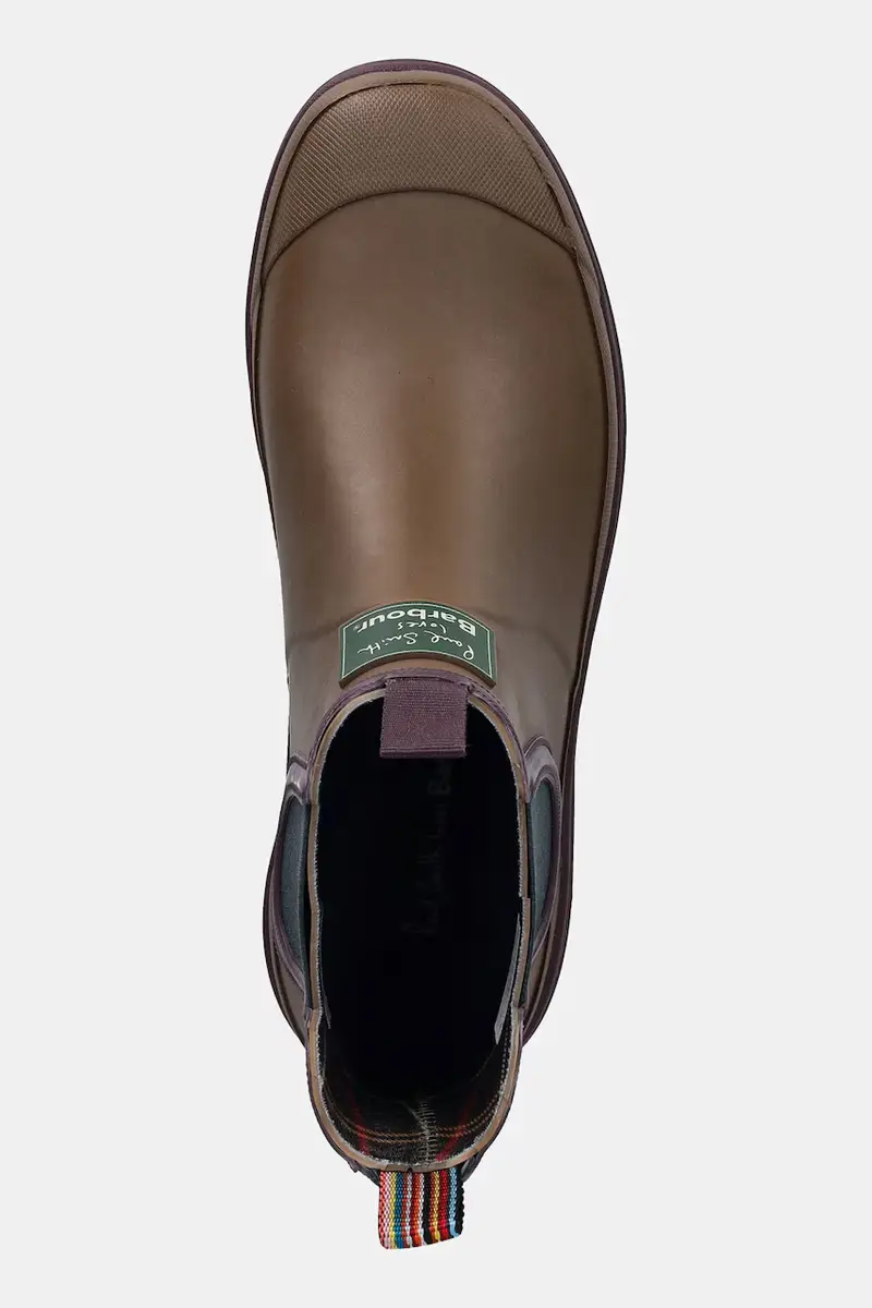 stivali di gomma x Paul Smith Chelsea Welly uomo colore marrone MRF0048TA51 miniatura 4