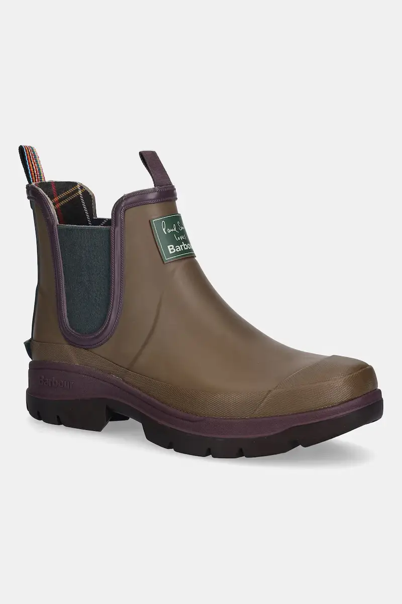 stivali di gomma x Paul Smith Chelsea Welly uomo colore marrone MRF0048TA51