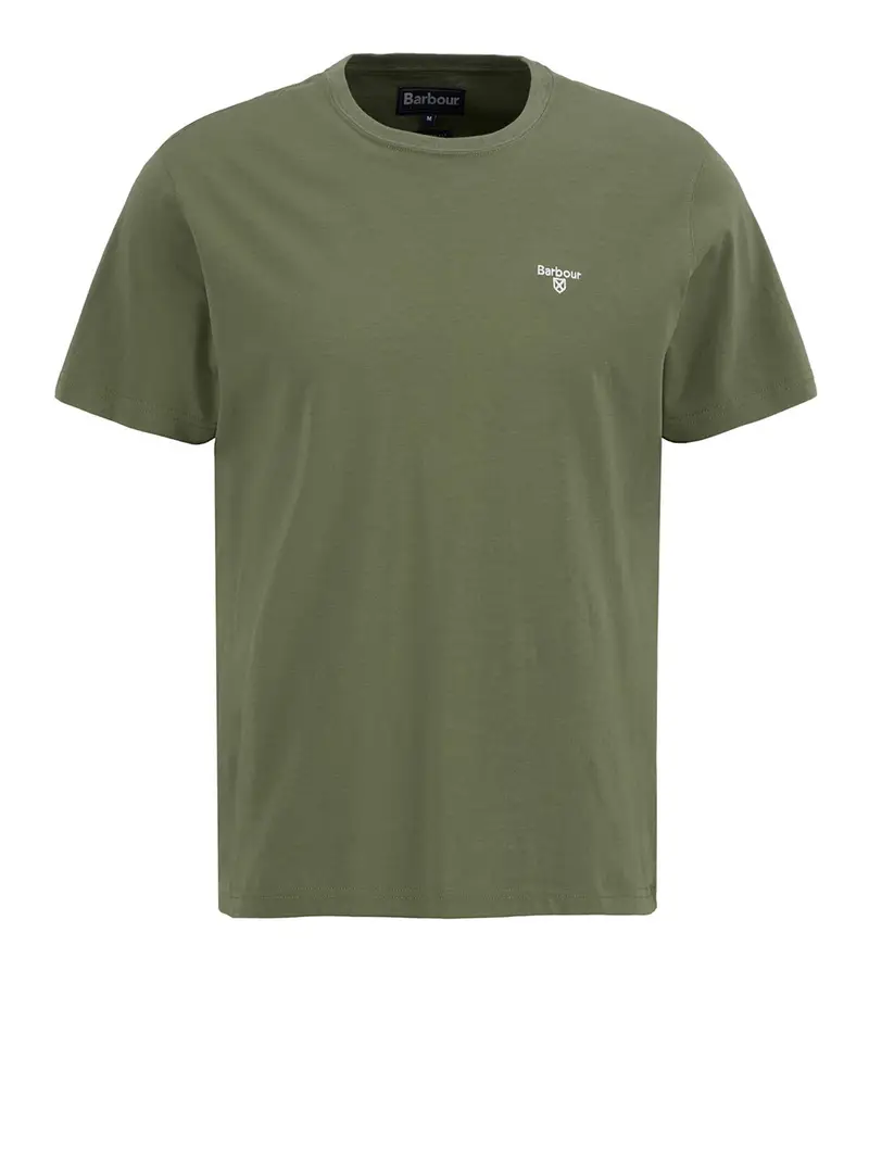 t-shirt barbour essential sports da uomo - verde