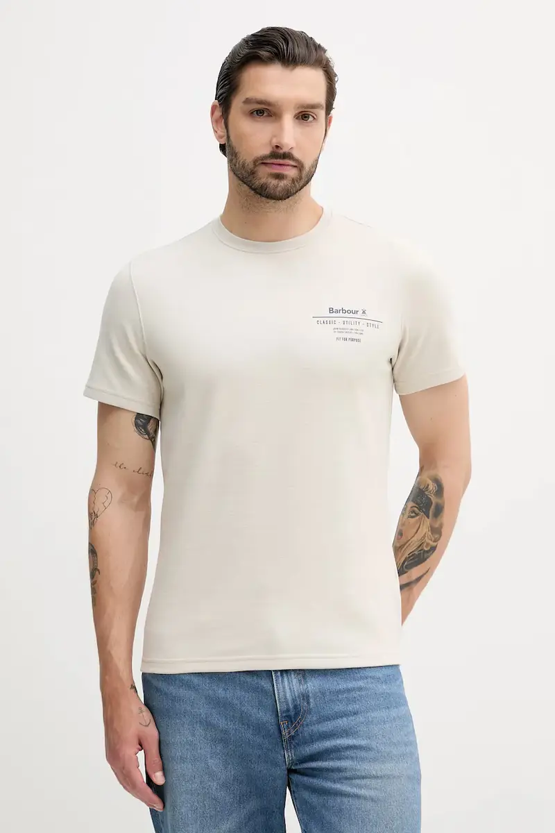 Barbour T-shirt Uomo Beige 3570447