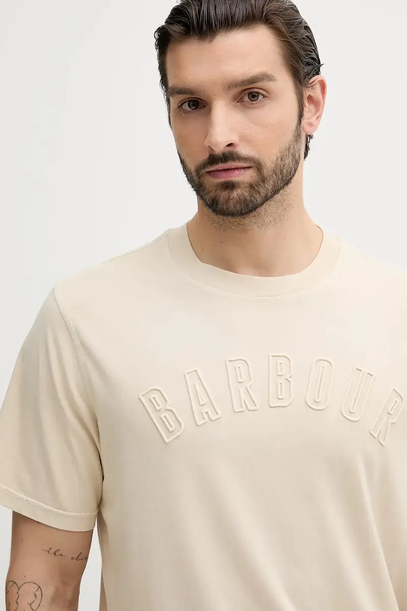 Barbour T-shirt Uomo Beige 3570423 miniatura 4