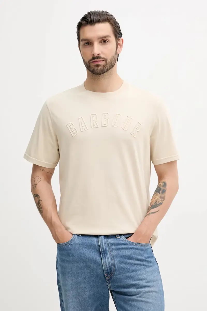 Barbour T-shirt Uomo Beige 3570423