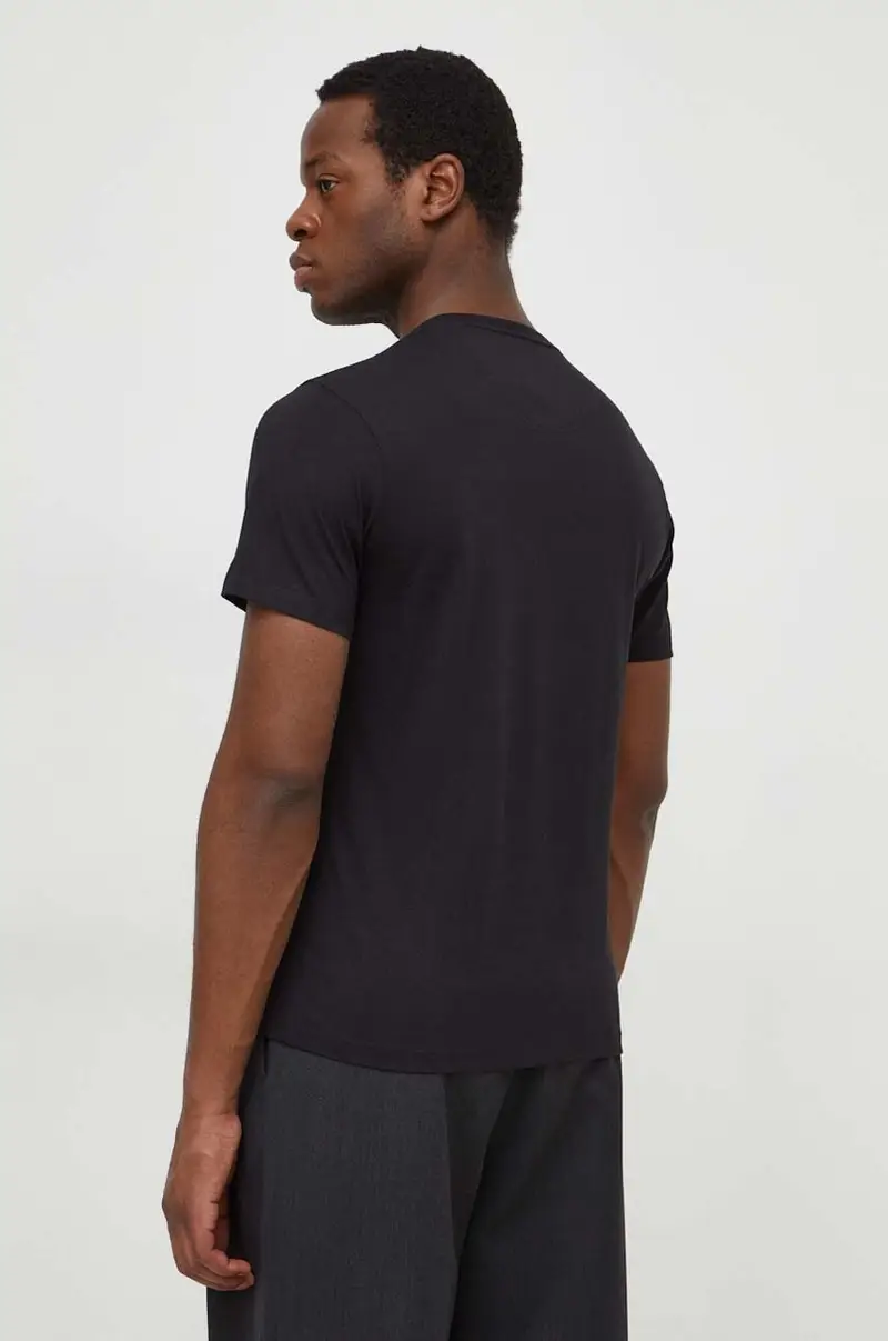t-shirt in cotone colore nero miniatura 3