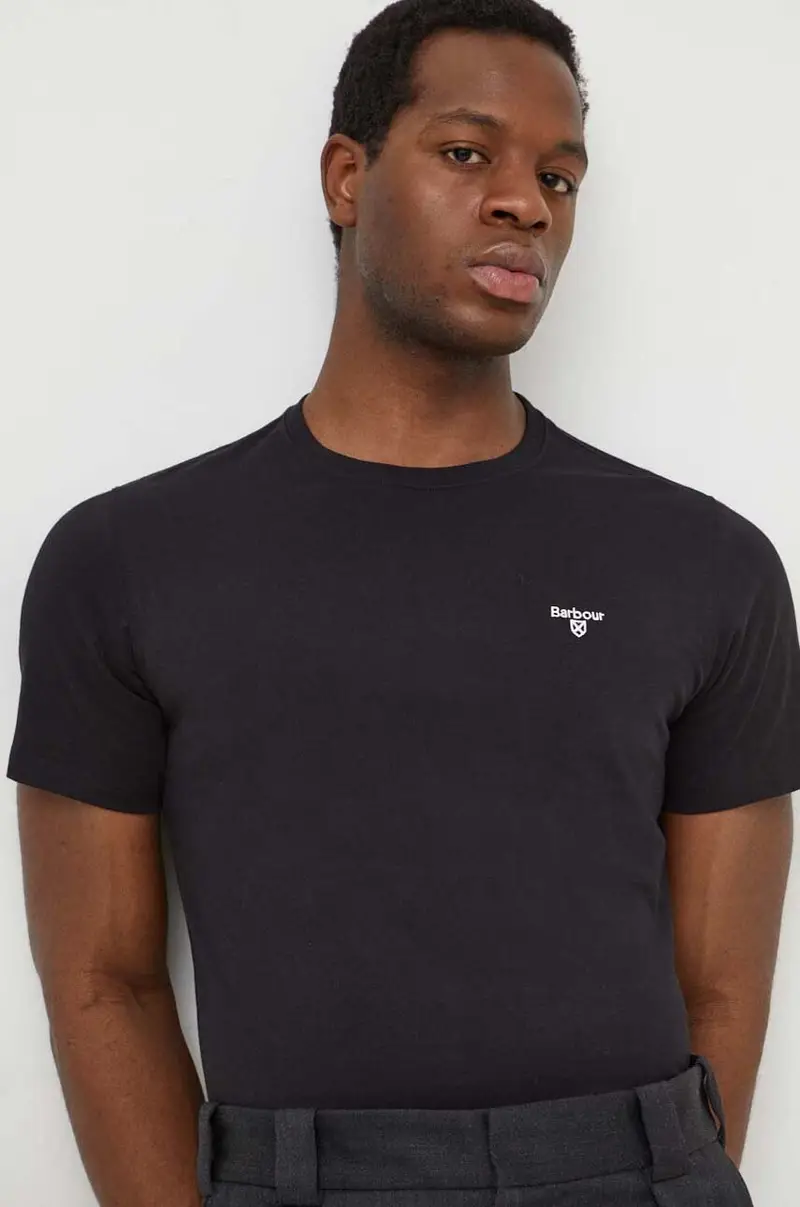 t-shirt in cotone colore nero miniatura 4