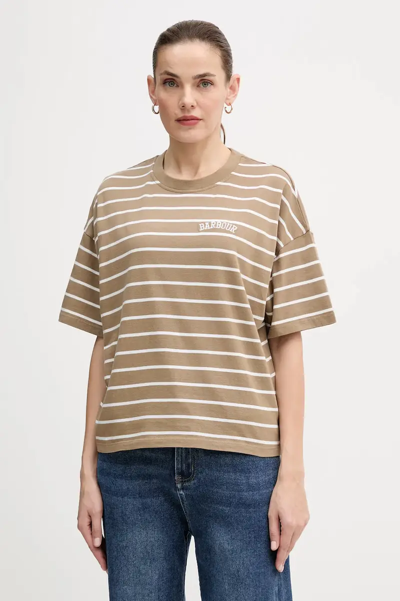 Barbour T-shirt Donna Beige 3840443