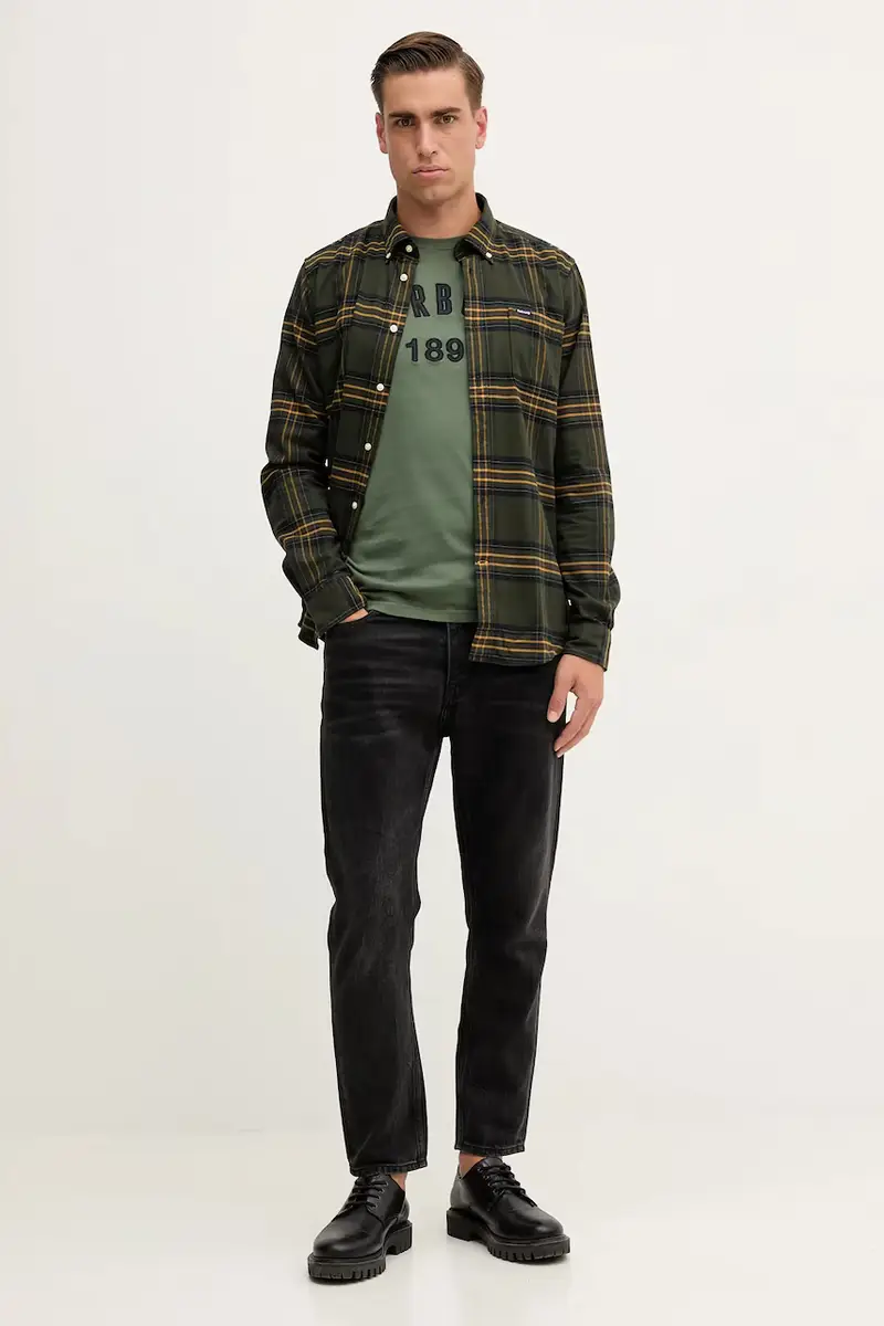 Barbour T-shirt Uomo Verde 3669457 miniatura 2